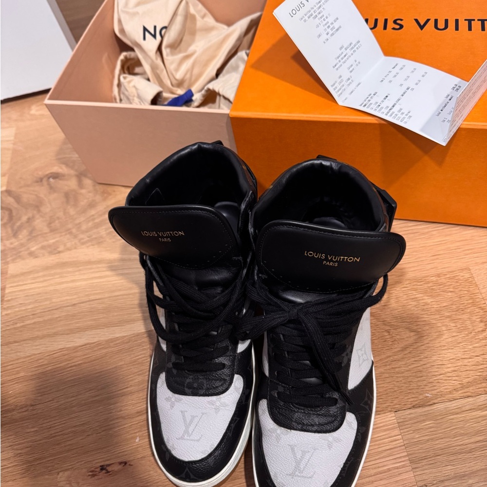 Louis Vuitton Monochrome High-Top Sneakers - Picture 1 of 7